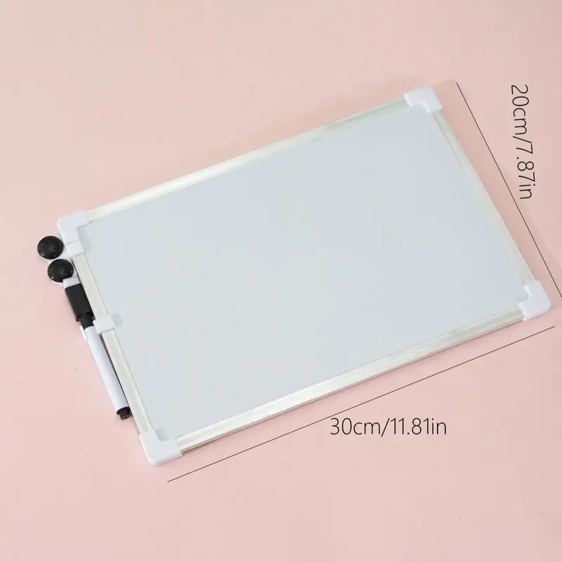 Aluminum Whiteboard With 1 Whiteboard Pen & 2 Magnetic Beads, 1 Set Simple Multifunctional Board For Home And Office 1