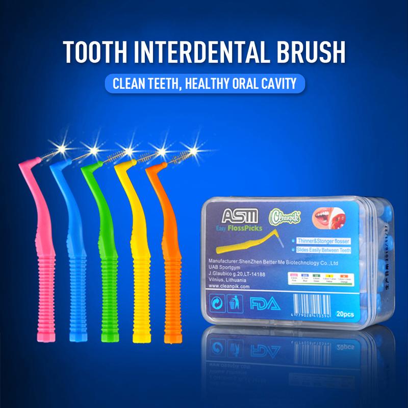 Berus Gigi Sudut, Kualiti Premium, 20pcs / kotak, Berus Pembersih Interdental, Alat Penjagaan Mulut, Untuk Dewasa, Penyingkiran Sisa Makanan 0