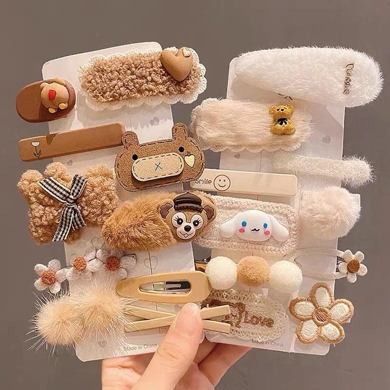 Set 10 Kẹp Tóc Hình Gấu NOVSET Hoạt Hình Dễ Thương