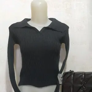 ATASAN PANJANG CROP TOP RAJUT FASHION BKK