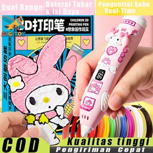 PIKYO 3D Pen 3D Printer Mainan Edukasi Anak Pena/3D Pen Ultra Slim Digital LCD Membuat Objek 3D Creativity Kreativitas Anak