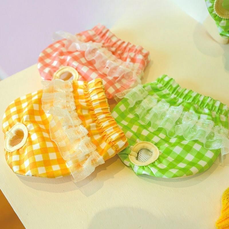 Cute Pet Physiological Menstrual Hygiene Pants, Reusable Sanitary Doggie Diapers Washable Female Dog Shorts Underwear Briefs 0