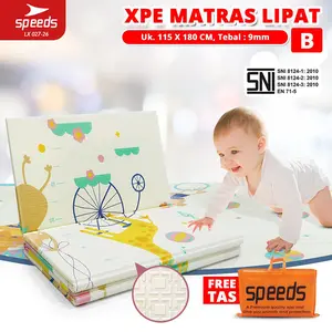 [027-26B] Speeds Playmate Bayi Tebal 9mm Tikar Playmate Anak-Anak Busa XPE Lembut Playmate Lipat