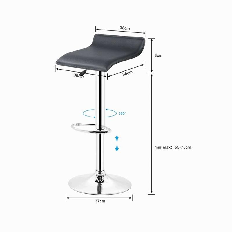 Product Introduction of 【Special Offer】360 ° rotation Bar Chair High Chair Bar Stool with Handrail Soft Leather Chair Air Lift Adjustable Rotatable 32
