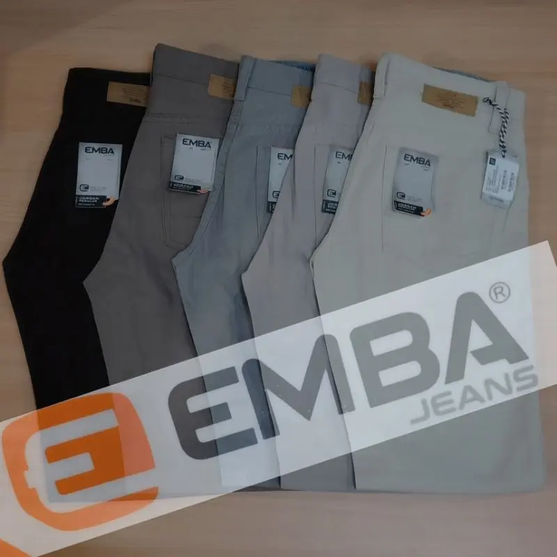 𝐄𝐌𝐁𝐀 Emba Jeans Leguler Bahan Kanvas