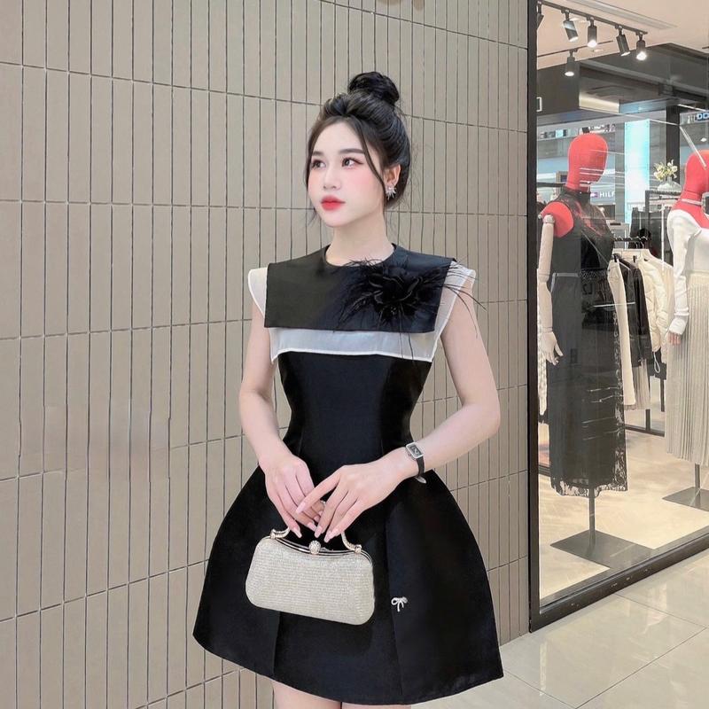 Đầm đi tiệc tafta phối nơ đá sang trọng nữ Pami Dress Trắng Women Nữ[ Kèm Ảnh Thật / CÓ HỒNG] Kem Nhung 3