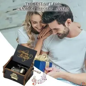 Kotak Musik Kuno Dari Kayu - Desain Manual Putar, Kerajinan Klasik & Elegan, Pemusikkan Melodi Menakjubkan, Hadiah Istimewa untuk Kolektor & Penggemar Musik, Dekorasi Rumah yang Menarik