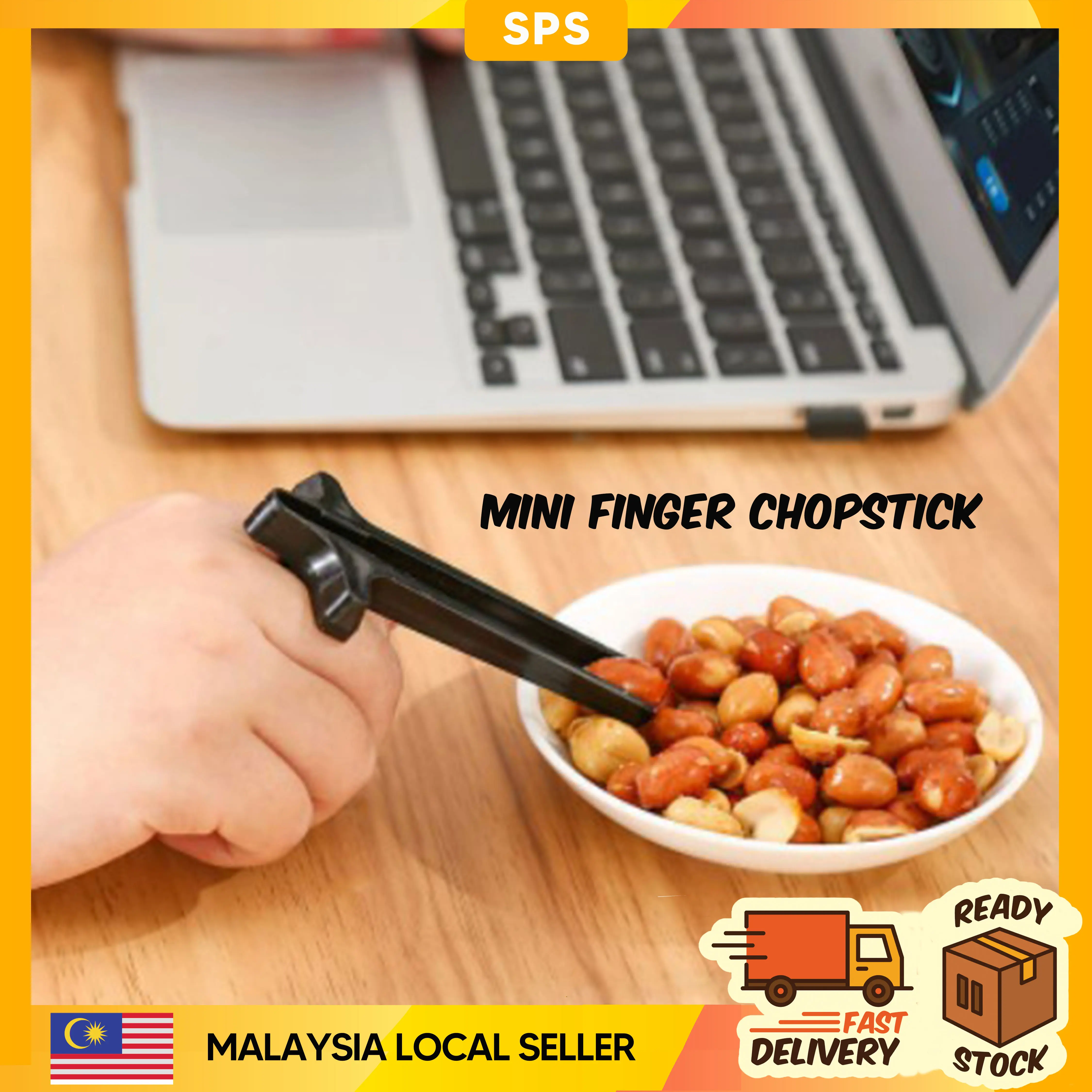 SPS MINI FINGER Chopstick/ LAZY FINGER CLIP / HAND FREE ChopstickS/ SNACK CLIP/ PENYEPIT KECIL  Chopstick Cutlery Kitchenware Tableware