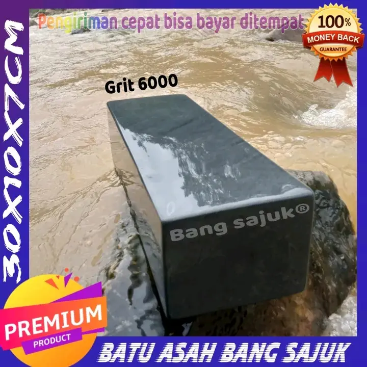 Batu asah jumbo ukuran 30x10x7cm 1 pcs grit 6000 dan 8000 Knife asahan pisau 0