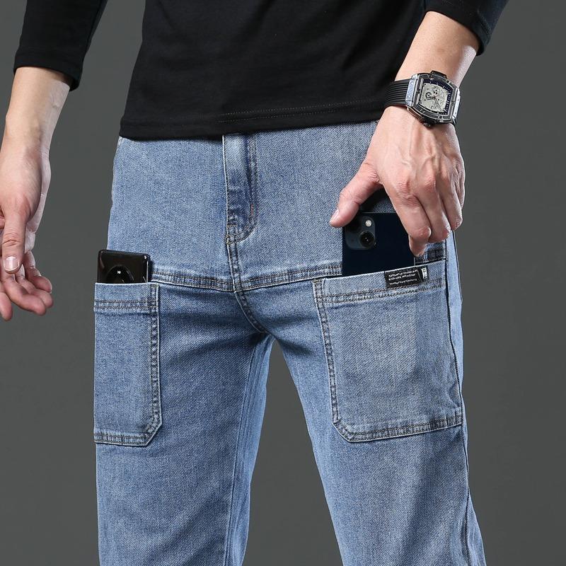 Product Introduction of S-5XL Korean Style Stretch Denim Pants Men Simple Casual Slim Fit Plus Size Jeans 4
