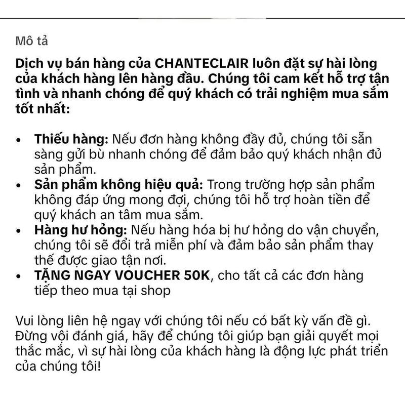 (HÀNG TẶNG- KHÔNG BÁN) Thẻ Voucher 20K Chăm Sóc Khách Hàng ChanteCLAIR, BẢO HIỂM HÀNG HÓA, DỊCH VỤ CHĂM SÓC KHÁCH HÀNG, 2