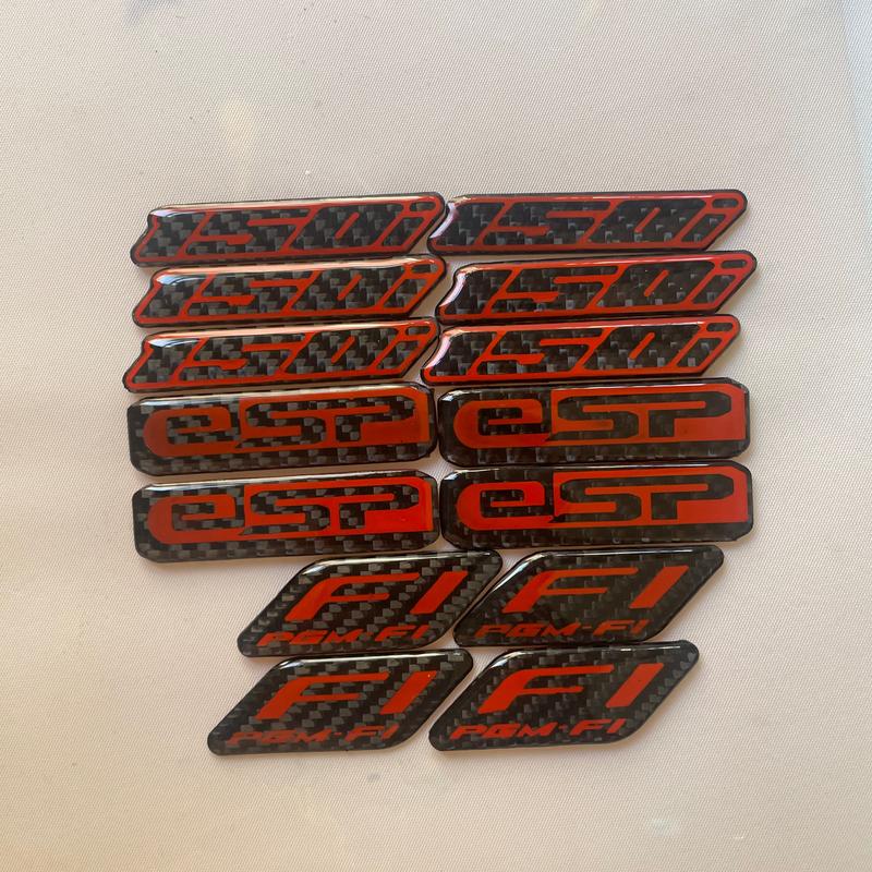   1 Cái  Nhãn Dán TEM LOGO CARBON FIBER cho xe máy chất liệu carbon fiber xịn 