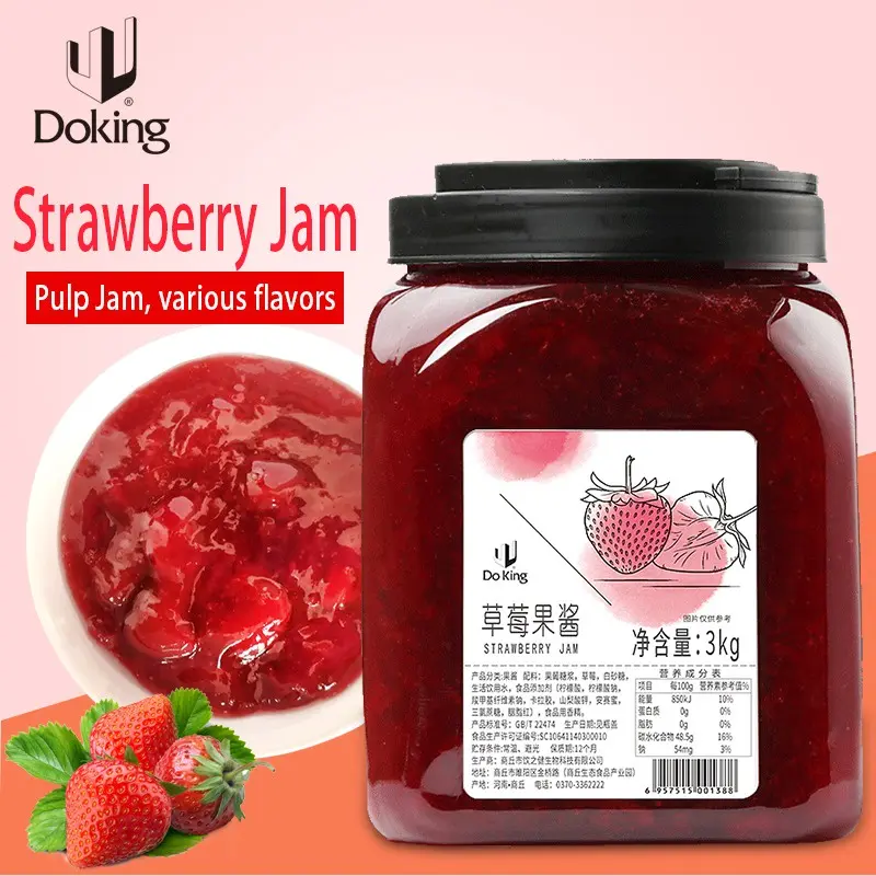 Chizon's Doking Strawberry Blueberry Mango Puree Jam 3kg for Milk Tea ...