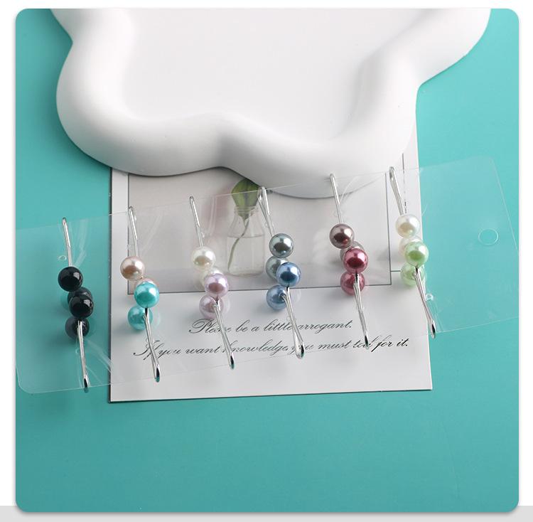 Product Introduction of Pearl Easy to Wear Fashion U-Clips Women's Pearl Brooch Simple Fashion Clothing Pearl Clip 12