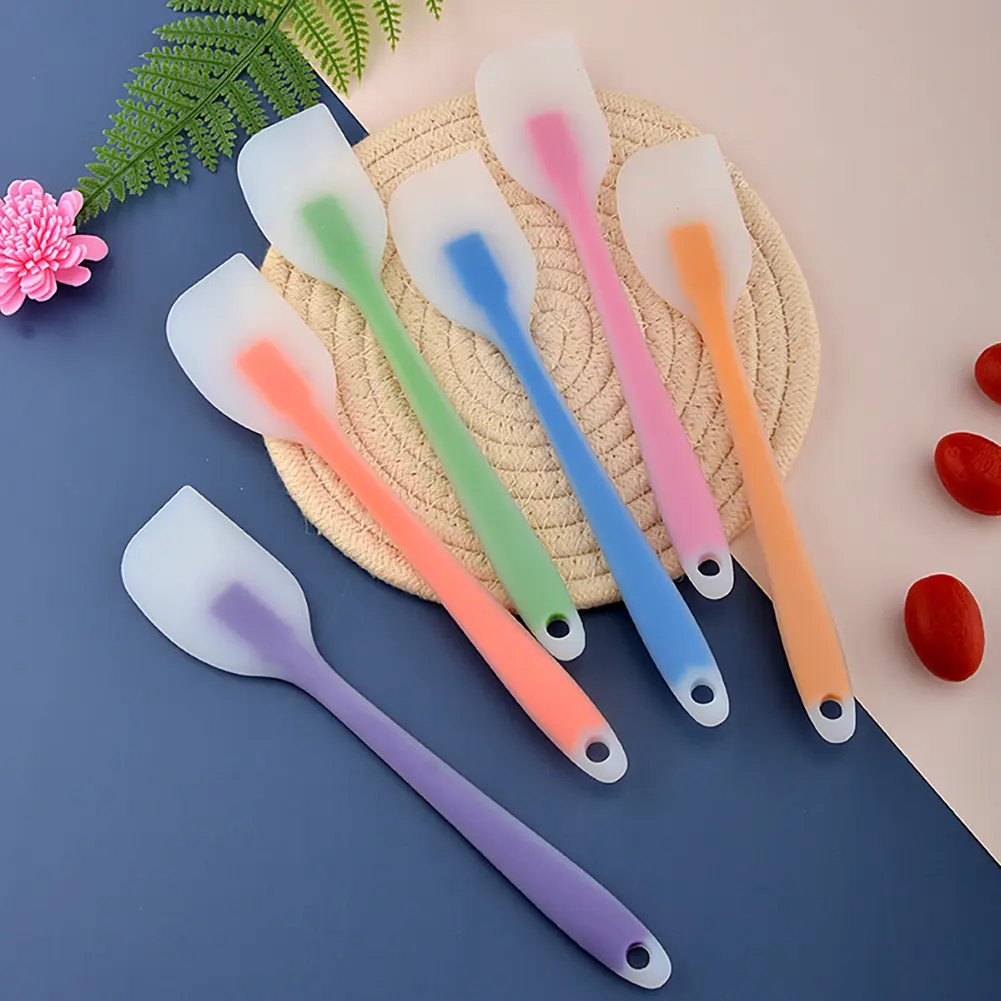 Spatula Pastri Pembakar Silikon, Stok Sedia, Tidak Melekat, Pengikis Kek, Spatula Krim dan Mentega, Tahan Panas, Alat Pembakar Dapur Merah Kitchenware
