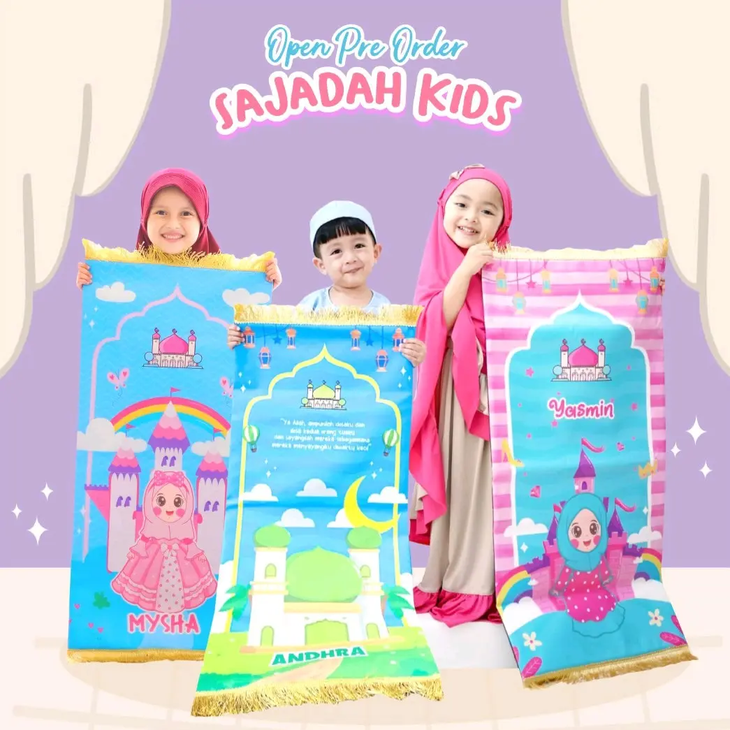 PRE ORDER SAJADAH KARAKTER | SAJADAH KIDS | SAJADAH CUSTOM
