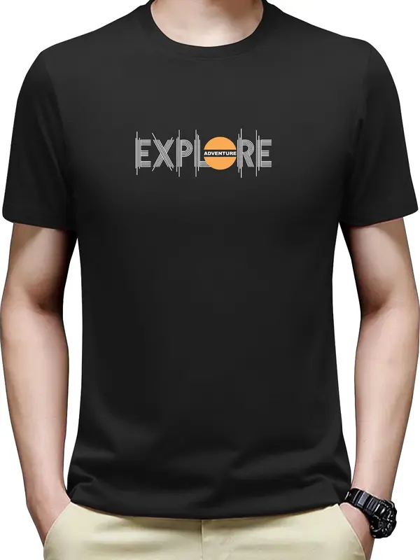 kaos pria lengan pendek | baju simpel motif | atasan cowok Lembut Nyaman Simple Tebal Tulisan Panjang Distro 3