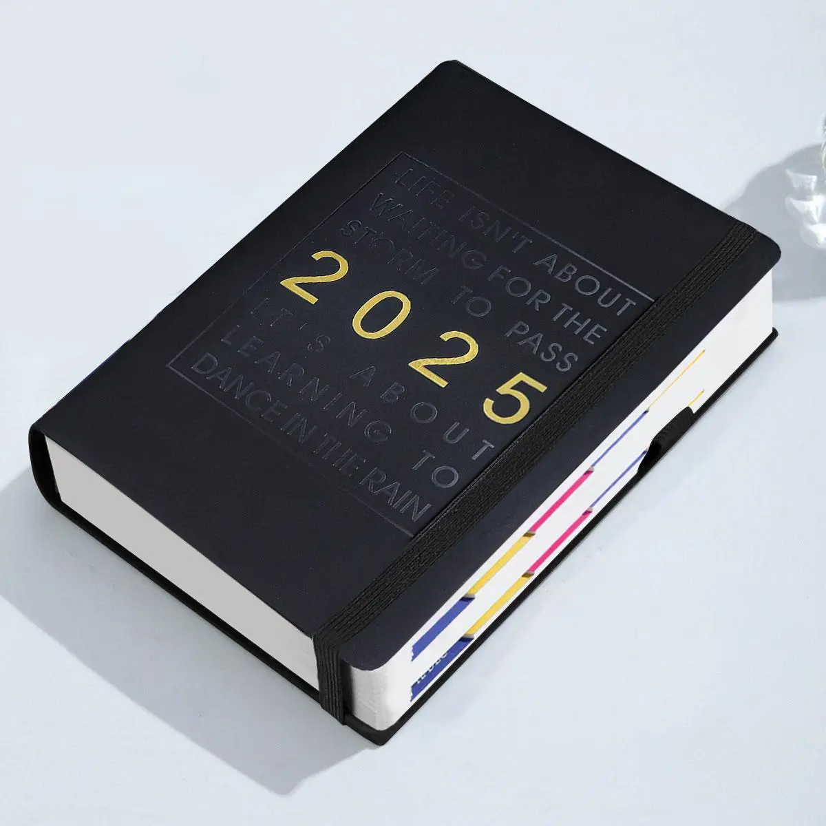 2025 Yearly Planner Notebook, 1 Count A5 Weekly & Monthly Planner English Inner Page Calendar Notebook, Stationery & Supplies for Home School Office, Valentine's Day Gift