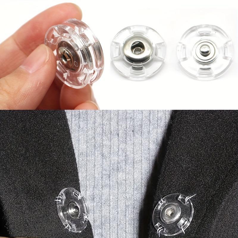 Transparent Invisible Button, 10pcs/set Round Snap Female Button, Sewing Accessories for Coats, Sweaters, Shirts and Sewing 2