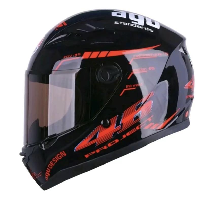 Mũ bảo hiểm Fullface AGU m138 1 kính, vỏ nhựa ABS an toàn, mút xốp cứng, kính nano chống tia UV