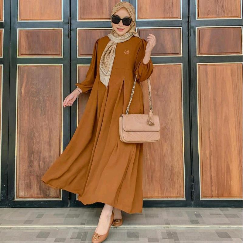 gamis karin model terbaru 2025 crinkle airflow premium Dress Balon Wanita 2