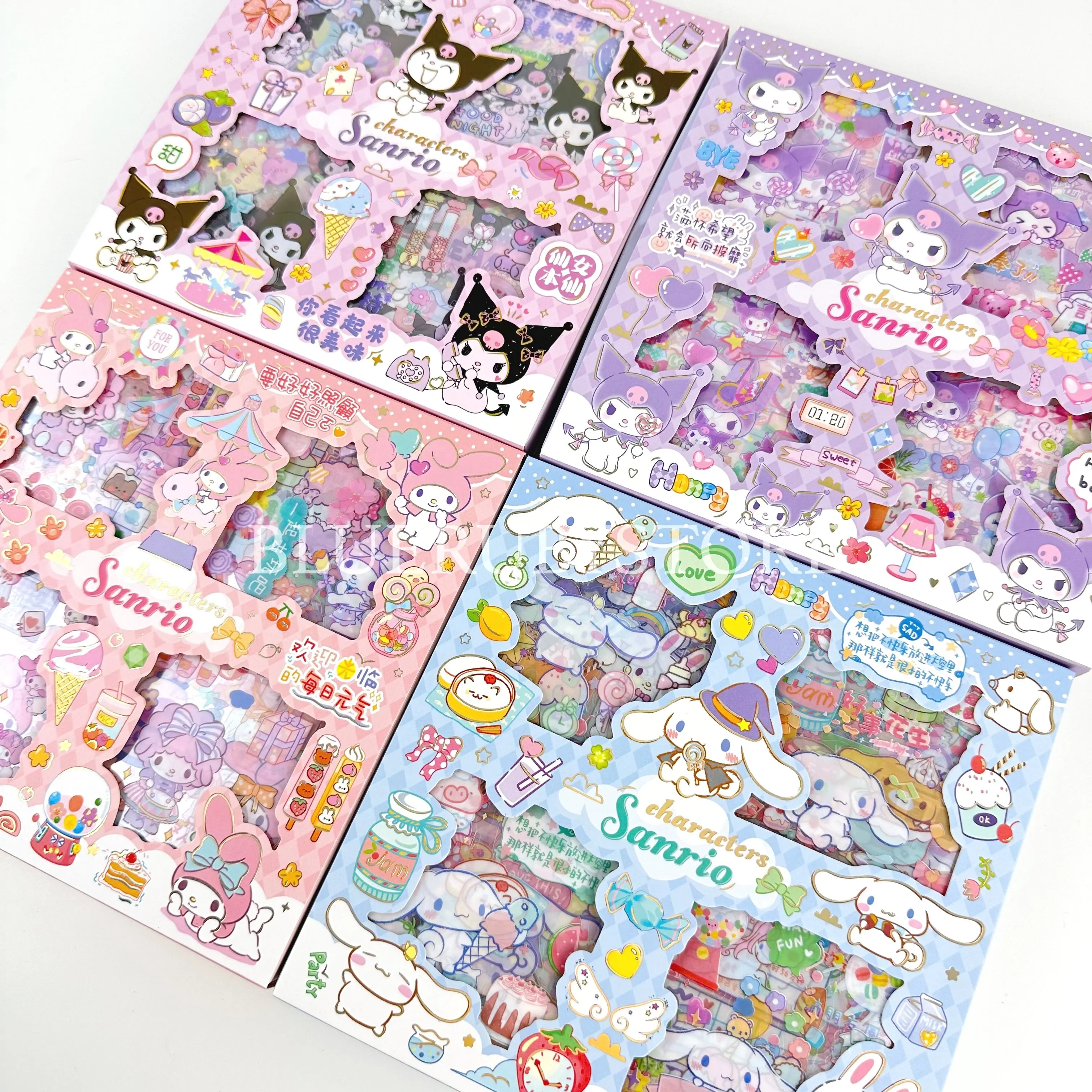 ชุดสติกเกอร์ Sanrio (32แผ่น) กันน้ำ สติ๊กเกอร์ตกแต่ง ลายการ์ตูนซานริโอ้ คุโรมิ มายเมโลดี้ ชินนาม่อน Kuromi Melody Sticker