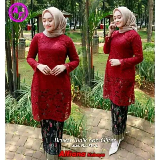 ATASAN KEBAYA BROKAT M-XXXL LD.120 JUMBO KEBAYA TUNIK JUMBO BB85KG TUNIK PADANG BROKAT JUMBO