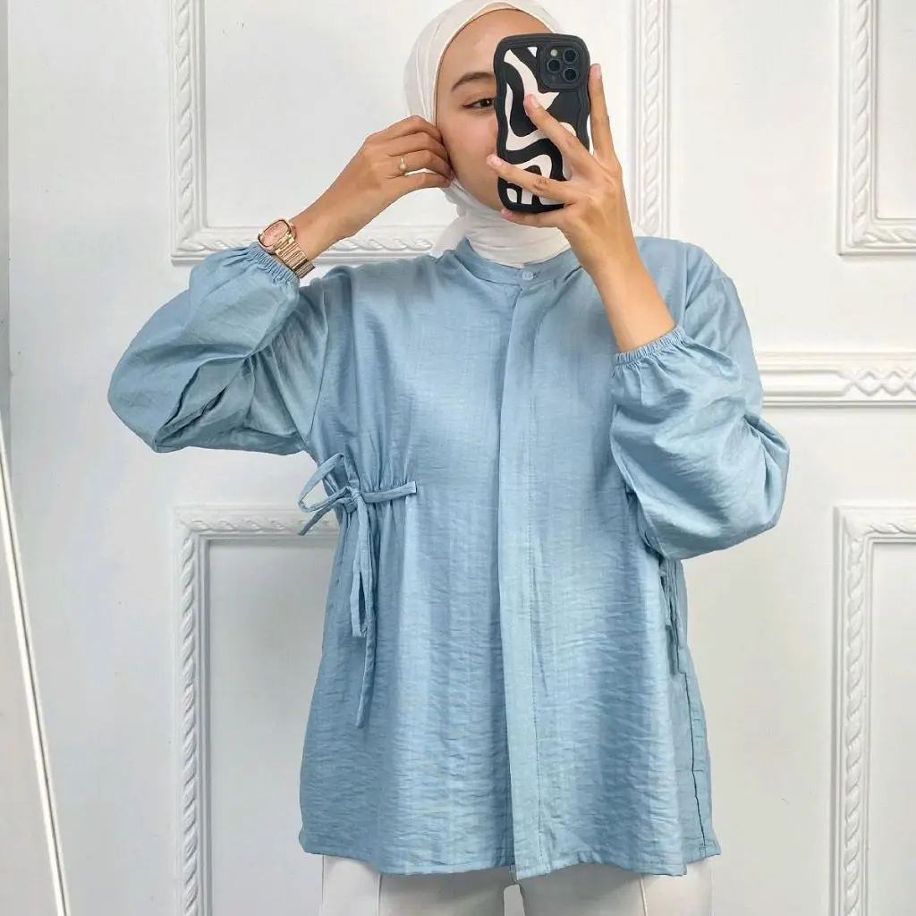 ALEA Blouse Semi Tunik Polo Linen Premium