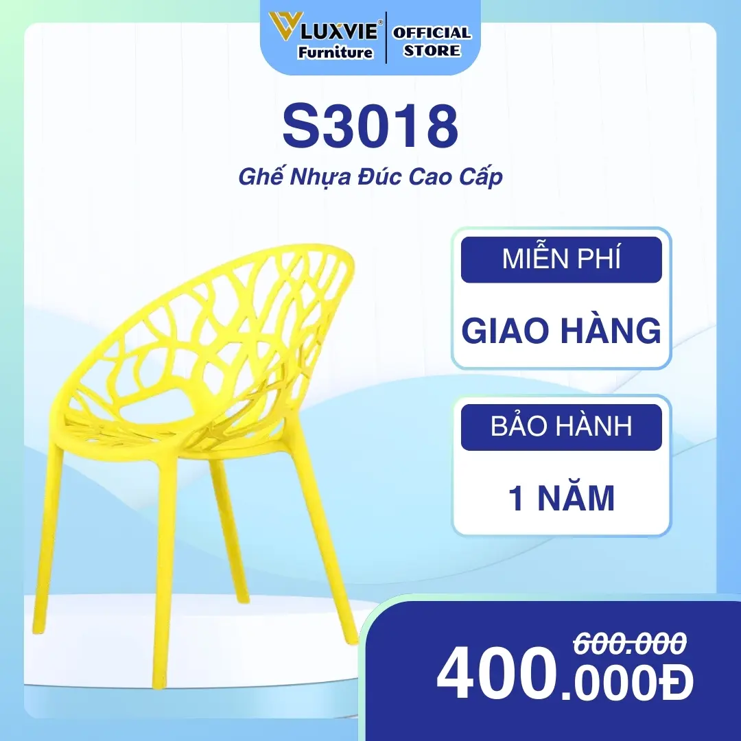 Ghế nhựa cafe S3018, Ghế nhựa bành thoải mái ghế  mũ tựa lưng