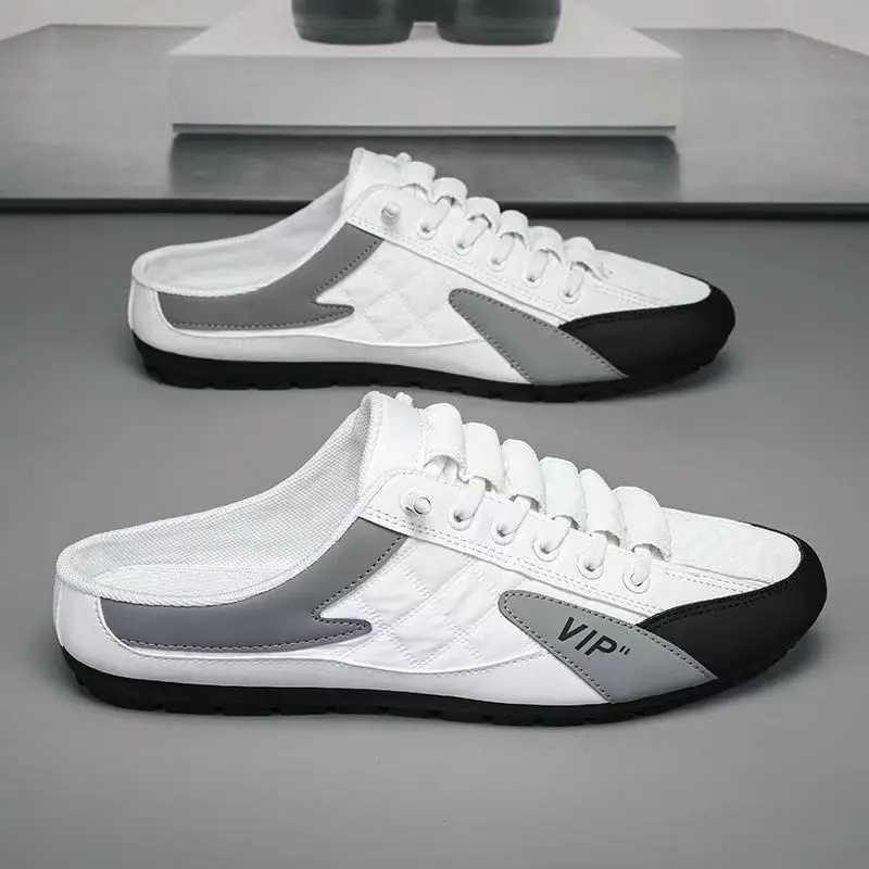Classic Half Slipper Low Flats Shoes for Men Concise Men's Sneakers Spring Fall Male Casual Shoes Breathable Tenis Para Hombre