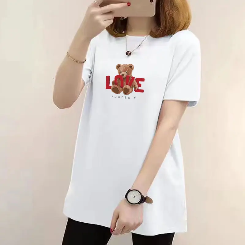 long t shirt women short sleeve casual long blouse women clothes plus size women t shirt