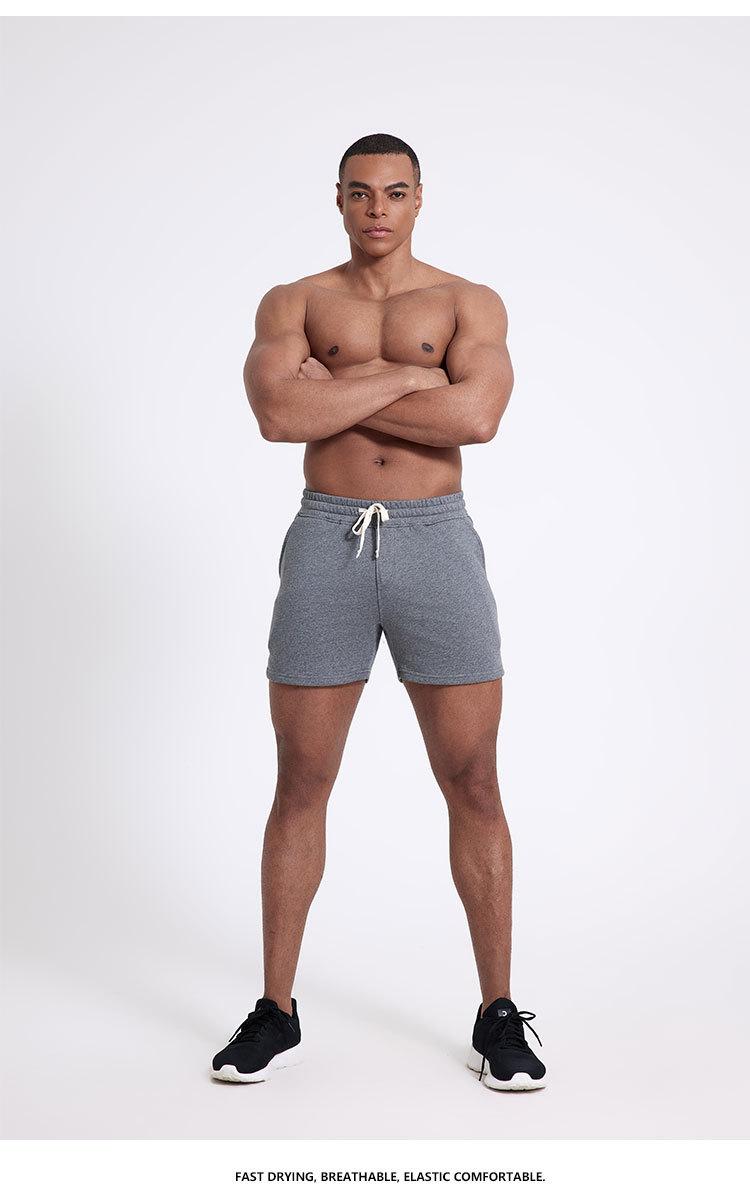 Product Introduction of Fitness shorts American men's casual stretch three quarter pants 1