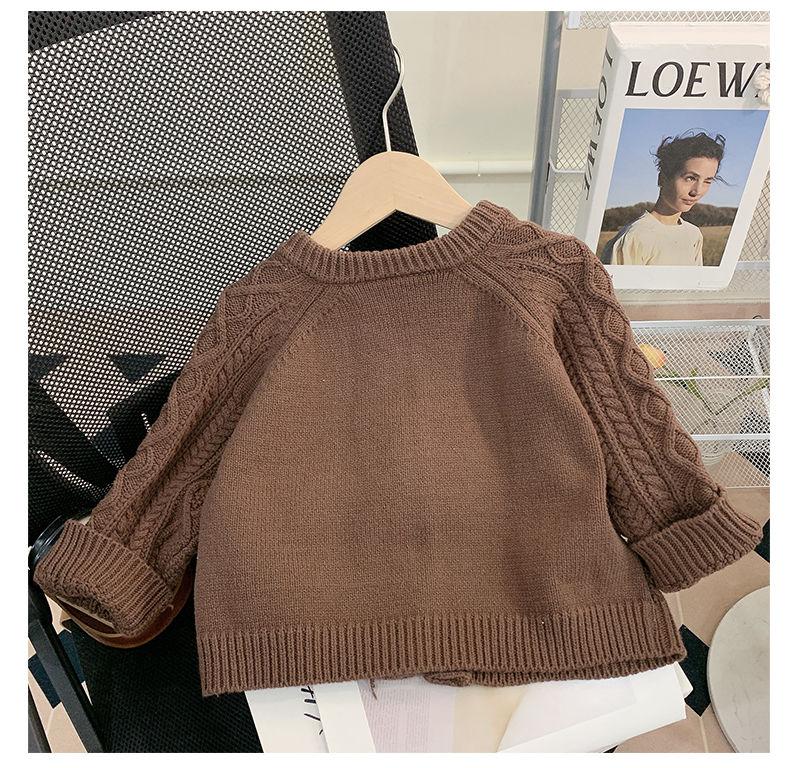 Product Introduction of Girls' Knitted Cardigan Autumn 2025 New Stylish Children's Sweater Coat Toddler Clothing Baby Top Spring Autumn 4