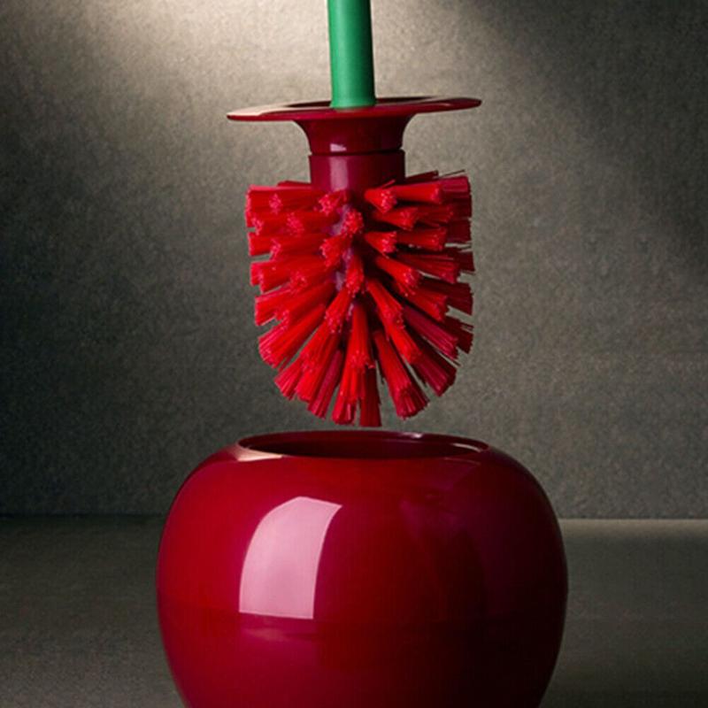Product Introduction of 1pc Cherry-Shaped Toilet Brush With Holder - Easy-Clean, Durable Bristles – Freestanding, Compact Design for Modern Bathroom Decor & Improved Hygiene 3