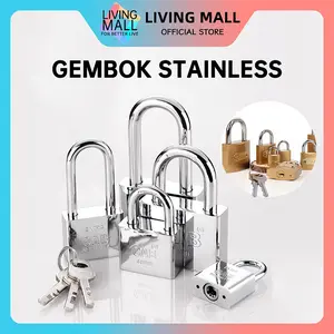 Gembok Stanless Anti Karat/Anti Maling/Gembok Anti Rust/Gembok Anti Cut