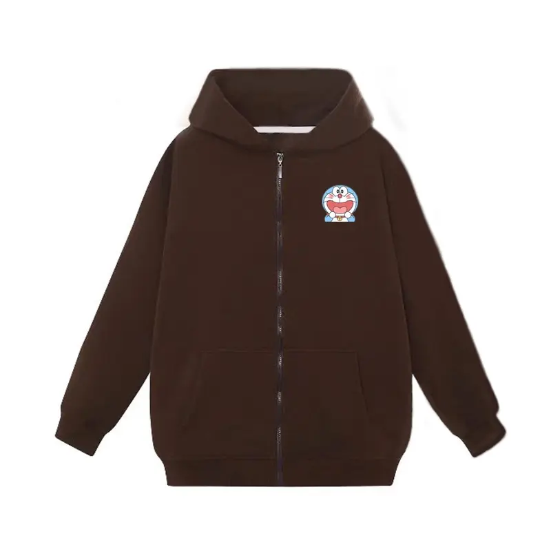 Áo Khóa Nỉ, Áo Khoác Thu Đông Trẻ Em Chất Vải Nỉ Cotton Mềm Mịn Co Giãn, Hình Doraemon Siêu Đáng Yêu (M 124) 2