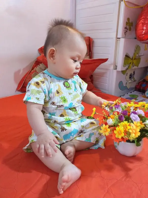 Bộ quần áo Cotton cho bé trai và bé gái, thông thoáng, mềm mịn cho bé từ 5-13kg Vải Cotton 3