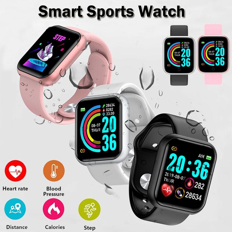 Smart Watch Y68 Bluetooth Waterproof Sport Wireless Smartwatch Fitness Tracker Wristband For Men Women Pedometer Heart Rate Smart