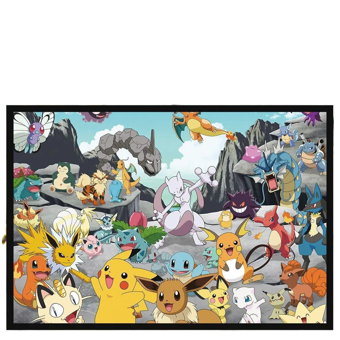 Pokemon 1000 Pieces Wooden Puzzle DIY Handmade Educational Stress Relief Toy Gift Building Blocks Birthday Gift