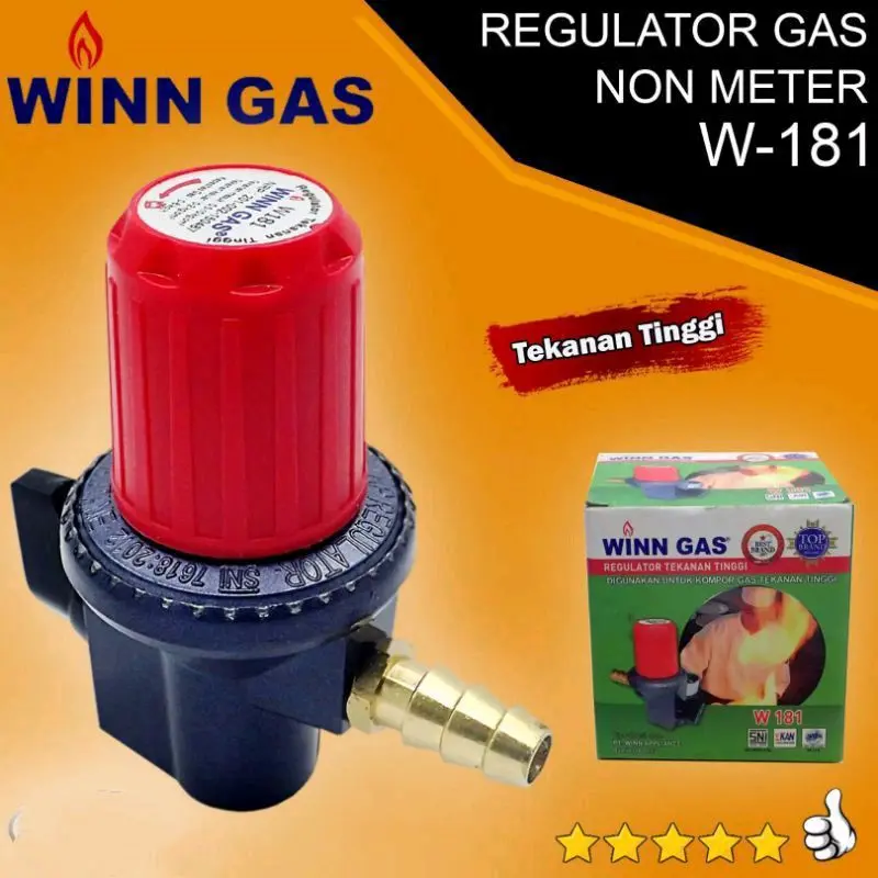 Kepala Gas/Regulator Gas Tekanan Tinggi Winn Gas W181