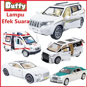【Duffy toys】Mobil Alphard Mainan / Dengan Musik Ringan / Seluruh Pintu Mobil Dapat Dibuka / Berbagai Diecast Model Mainan Mobil