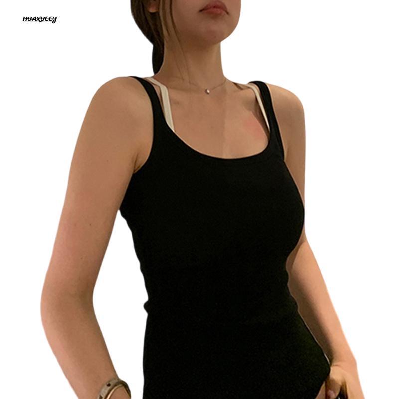 Product Introduction of Women Camisole, Sleeveless Tops U Neck SolidFit Summer Vest for Party Club 30