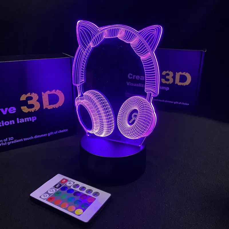 Đèn led, đèn ngủ 3D tráng trí 16 MÀU CÓ ĐIỀU KHIỂN 6