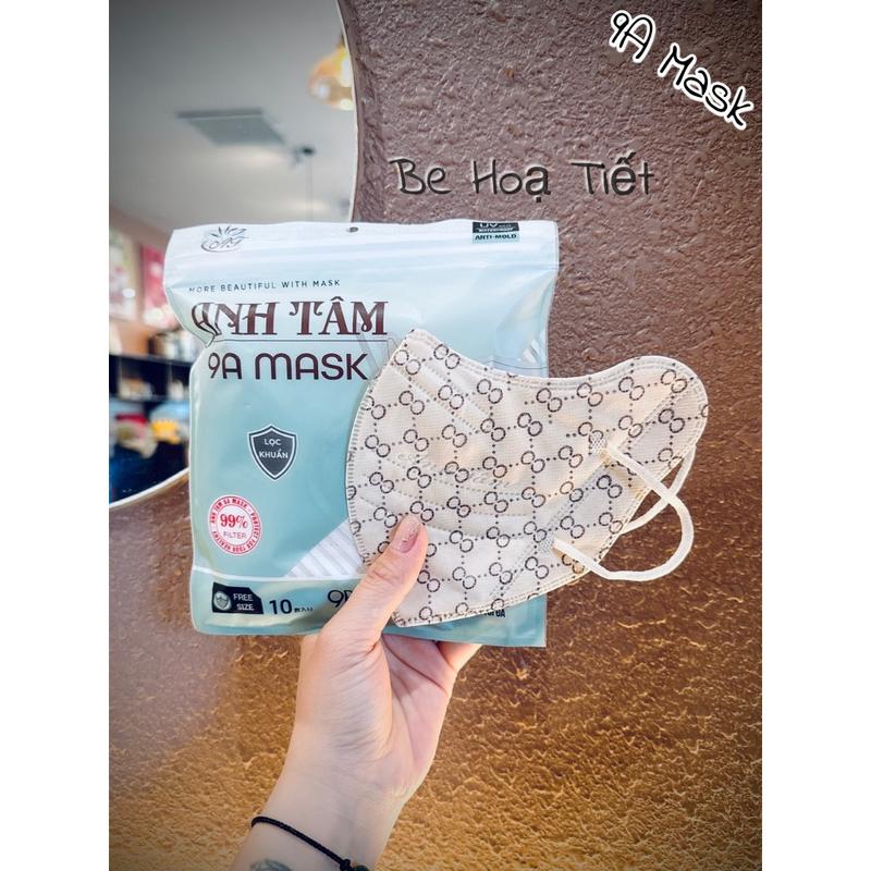 [Mặt To] Sỉ 100 chiếc Khẩu trang 9A ANH TÂM 5 lớp chống nắng gò má, tia UV che kín mặt 50kg - 85kg - unicare 5