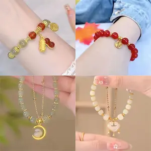 Gelang Tiongkok Klasik Giok Imitasi Wanita - Hadiah Ulang Tahun & Anniversary Untuk Pacar/Sahabat