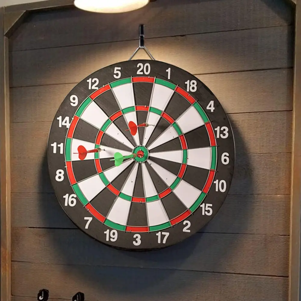 กระดานปาเป้า แบบหนา ปาได้ทั้ง2หน้า พร้อมลูกดอก 6ดอก ติดทุกดอก Dartboard ขนาด12/15/17นิ้ว หนา 1 ซม.