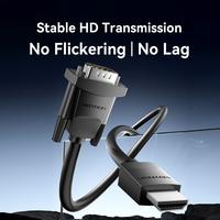 Gambar Vention Kabel HDMI to VGA Male Full HD Cable 1080P 60Hz No Flikering No Lag 1M 2M 3M - ABM - 0.5M BLACK dari Vention By Andalan Kota Administrasi Jakarta Utara 1 Tokopedia
