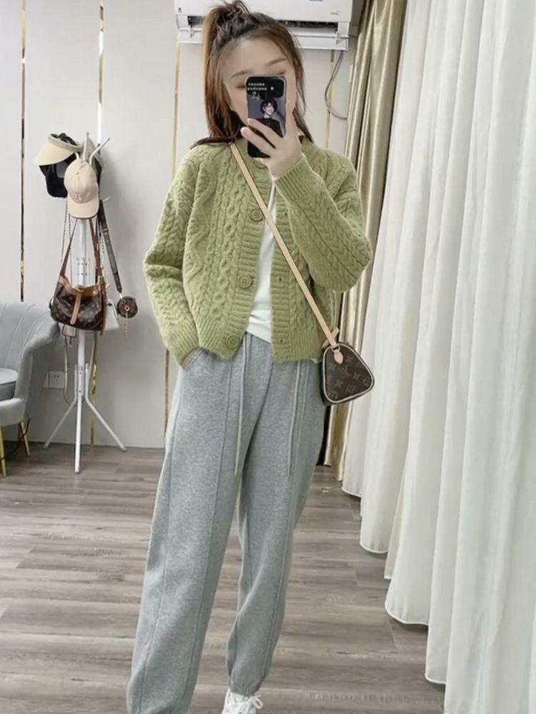 Product Introduction of Áo Len Nữ, Bộ Sưu Tập Mùa Thu, Dáng Rộng Vừa Vặn, Cổ Tròn, Áo Cardigan Dệt Kim, Áo Khoác Dài Tay, Màu Trơn Thiết Kế Độc Đáo Quần Áo Nữ, Hàng Mới Về 6