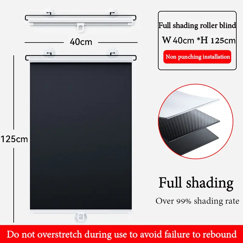 Tấm che nắng bằng vải Màu bạc titan đầy đủ, rèm cuốn, tấm che nắng mất điện, cốc hút, rèm cuốn, tấm che nắng ô tô, phòng ngủ, ban công nhà bếp, tấm che nắng không có đinh, tấm che cho gia đình 8