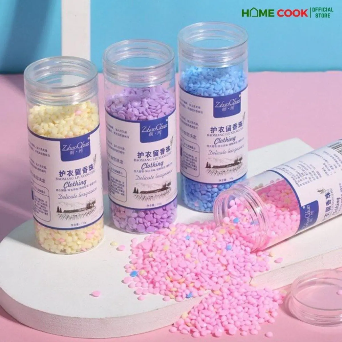 Viên xả thơm quần áo nội địa hạt xả thơm làm mềm vải 110g